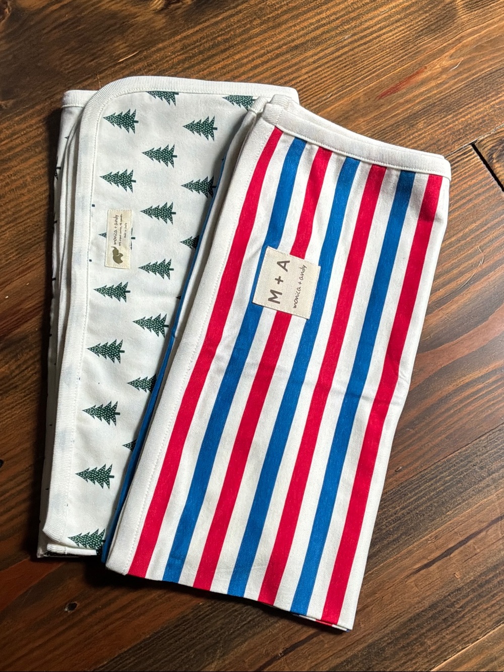 M+A Kids Red & Blue Striped Bottoms - Playtime Stretch